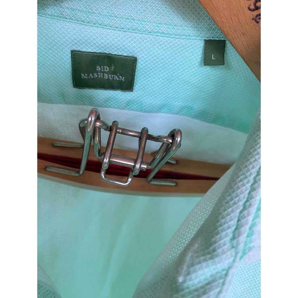 EUC cotton long sleeve green Sid Mashburn button down size large - Picture 5 of 5